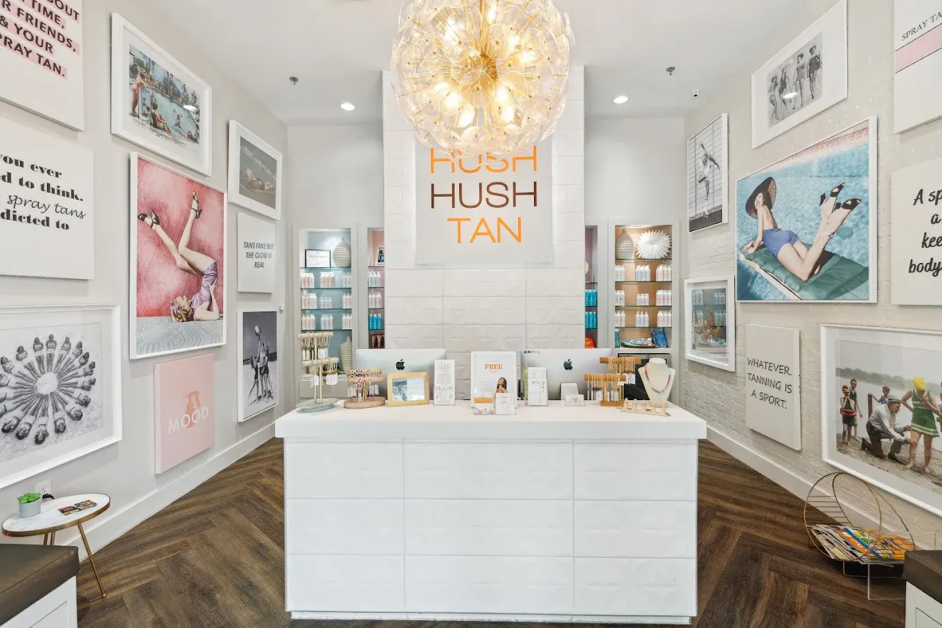 Hush Hush Tan business background image